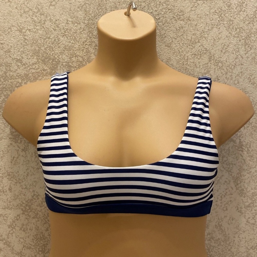Dippin' Daisy's Navy and White Striped Bikini Top
